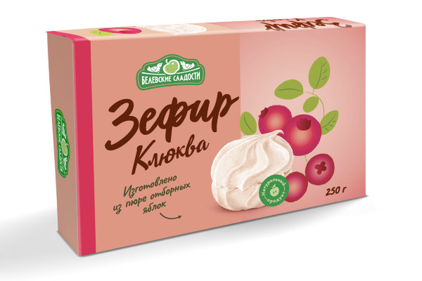 №2 Зефир белевский "Клюква" 250г в Зеленодольске