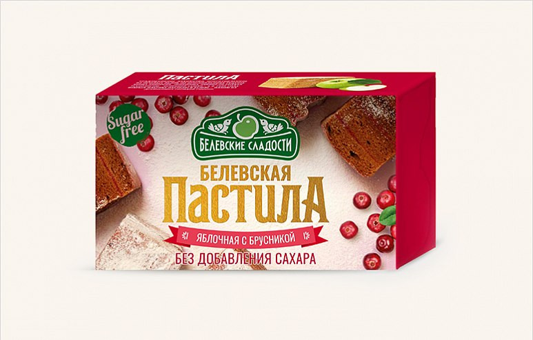  Пастила  200г диетическая с КЛЮКВОЙ, НОВЫЙ ФОРМАТ (4*50г)    в Зеленодольске
